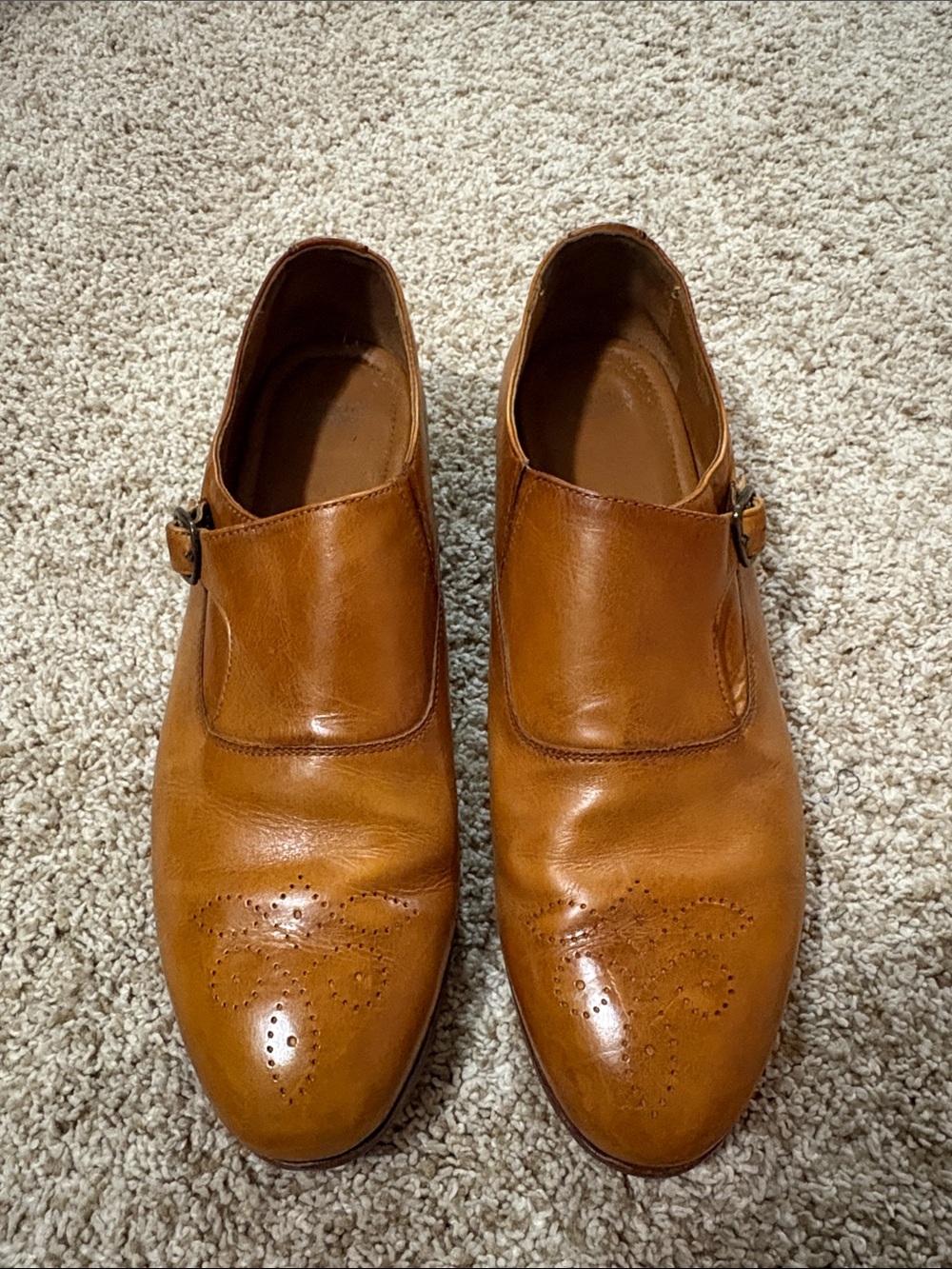 Johnston & Murphy Leather Single Strap Monk Loafers